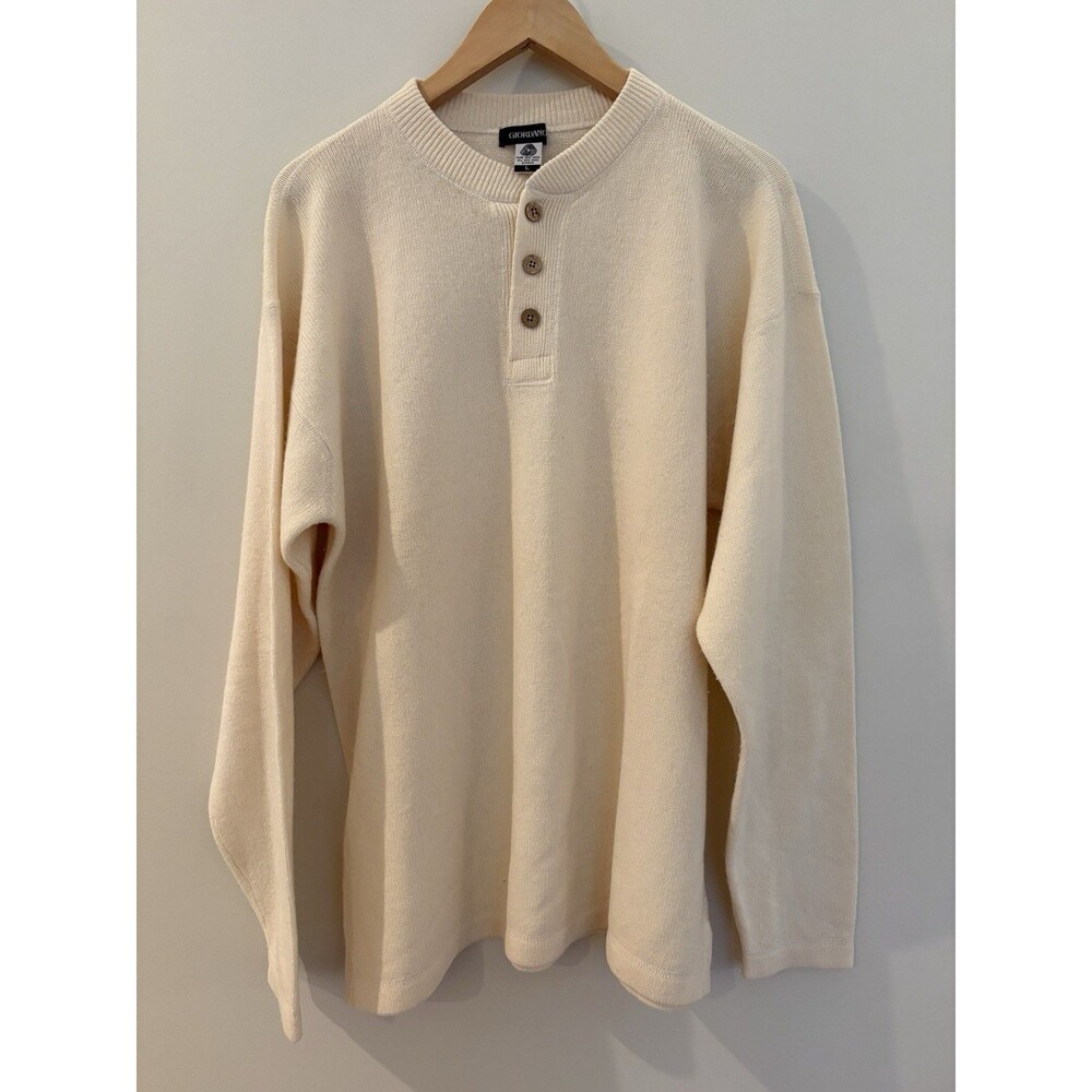 Giordano Mens L Lambswool Crew Neck Long Sleeves Pullover sweater